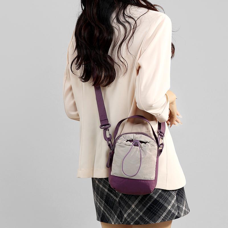 Leichte Handy-Tasche Damen Mehrschichtige Schulter-Umhängetasche Sport Wasserflaschentasche