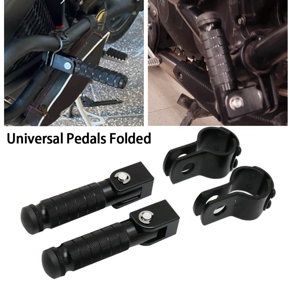 

Motorcycle Pedals Folded Footrest Footpeg For Yamaha Honda Suzuki Kawasaki Motorbike Mopeds Scooters Bicycle Foldable Footrest чорний