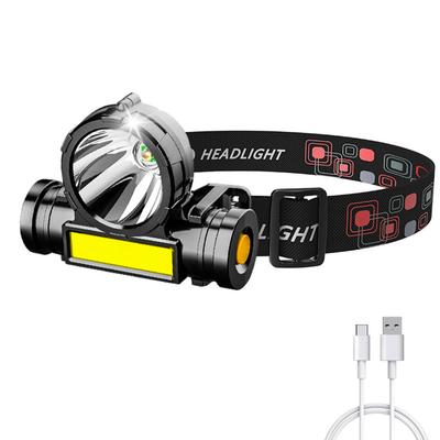 פנס LED נטען USB COB אור קמפינג חיצוני פנס ראש דיג נייד לפיד אורות עבודה חזקים