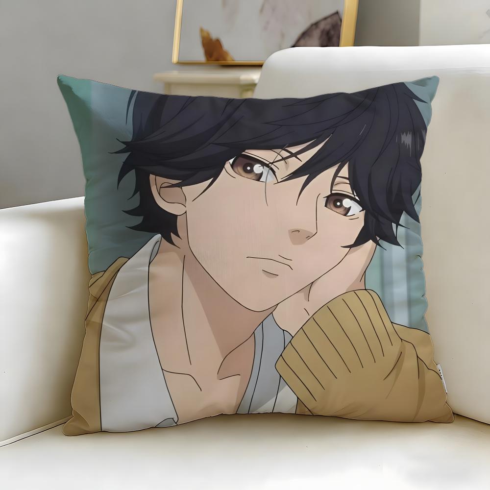 classic manga Ao Haru Ride Cushion Cover Soft & Easy-Wash Pillow Case – Versatile for Couch, Bed, Travel and Office