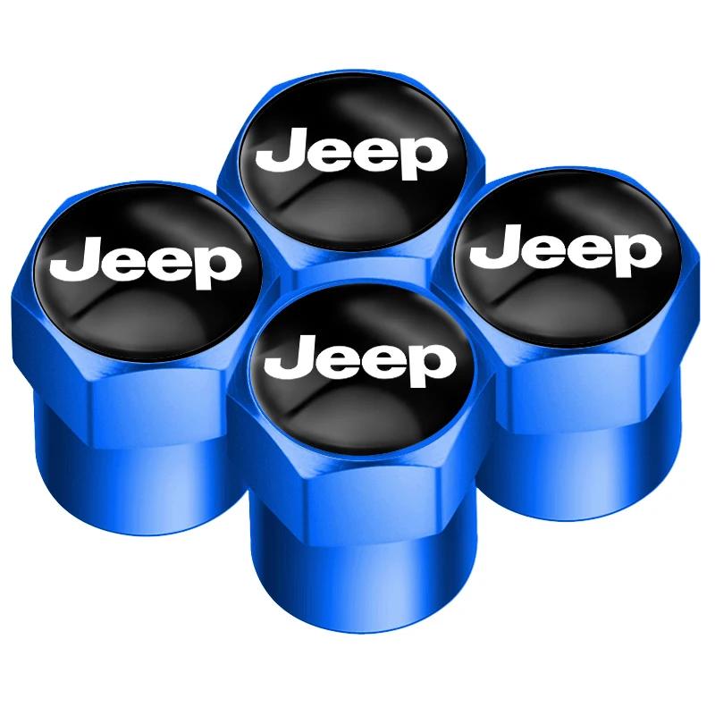 4pezzi Tappi Valvole Pneumatici Ruote Auto in Metallo Copri Stelo Accessori Per Jeep Cherokee Wrangler Compass Patriot Renegade