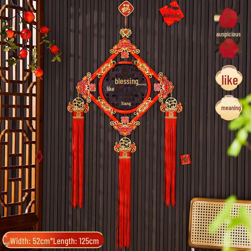 Mahogany Chinese Knot for New Year and Spring Festival Home Decoration