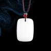 Collier Pendentif Boucle de Sécurité en Jade de Verre Paisible Cadeau pour Hommes et Femmes