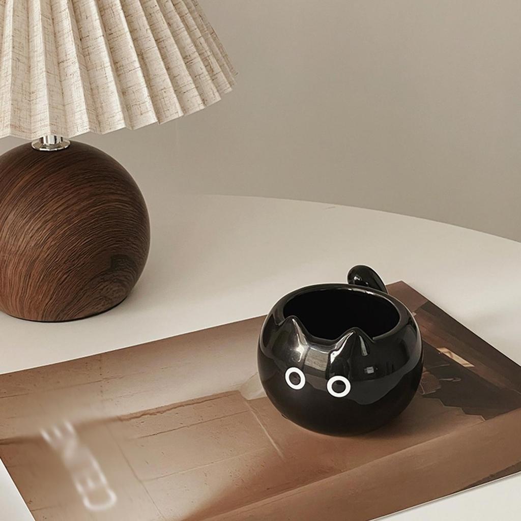 Vintage Stacking Mugs Siamese Cat Ceramic Coffee Cup Creative Design Girl Water Cup High Appearance Extra Large Tumbler Decor