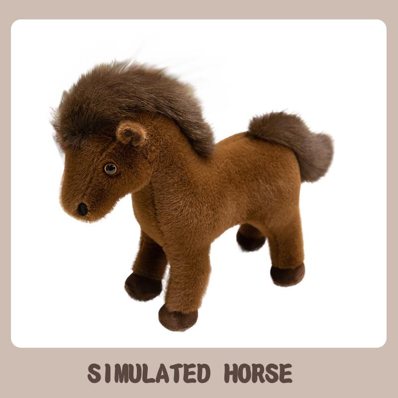 Horse Animal Plush Dolls Decor With Pp Cotton For Kids And Collectors Gift