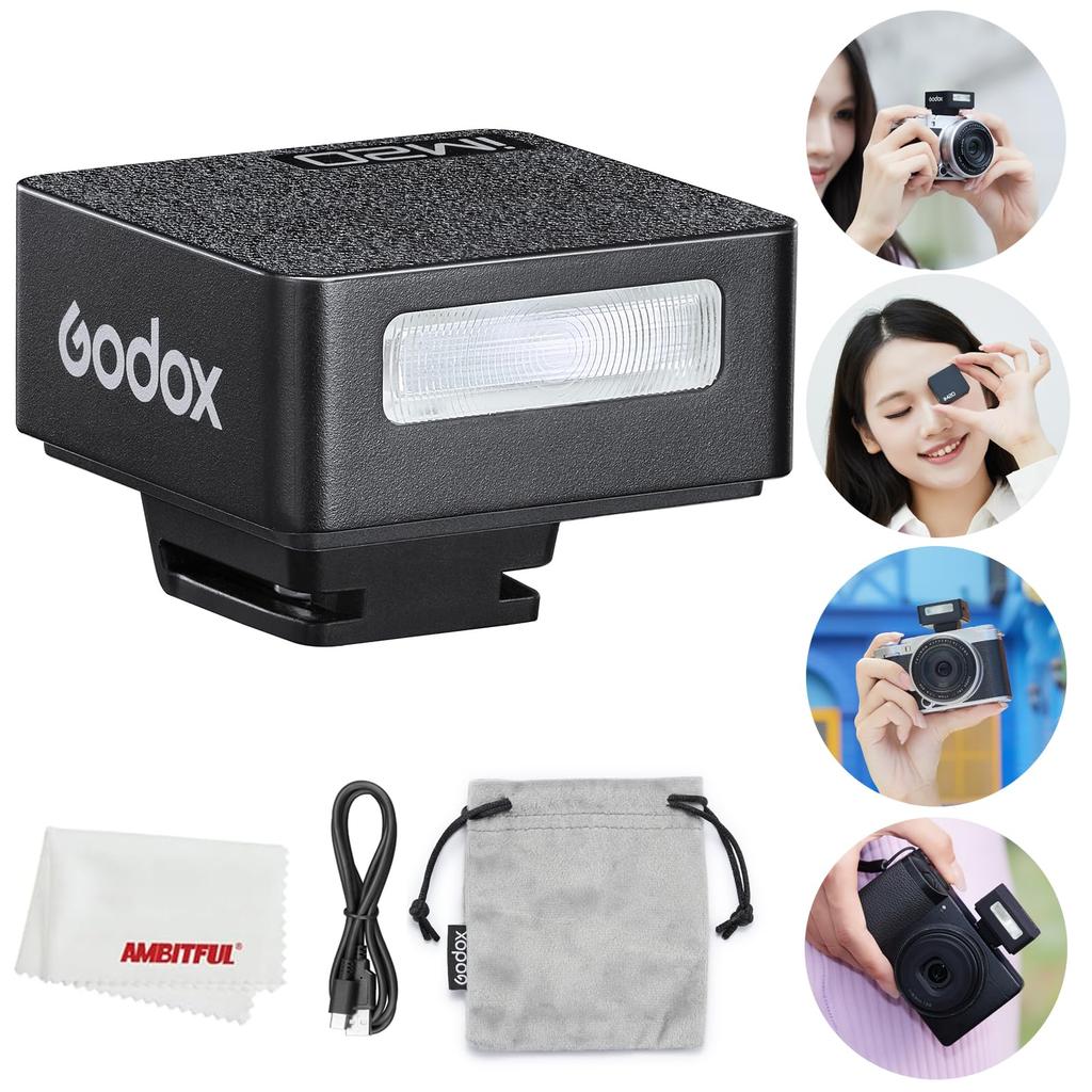 Authorized Godox iM20 Camera Mini Flash 440 Full Power Single Contact Hot Lithium Battery for Cameras [Godox Dealer] Flash, Speedlite, Flash, Shoe,