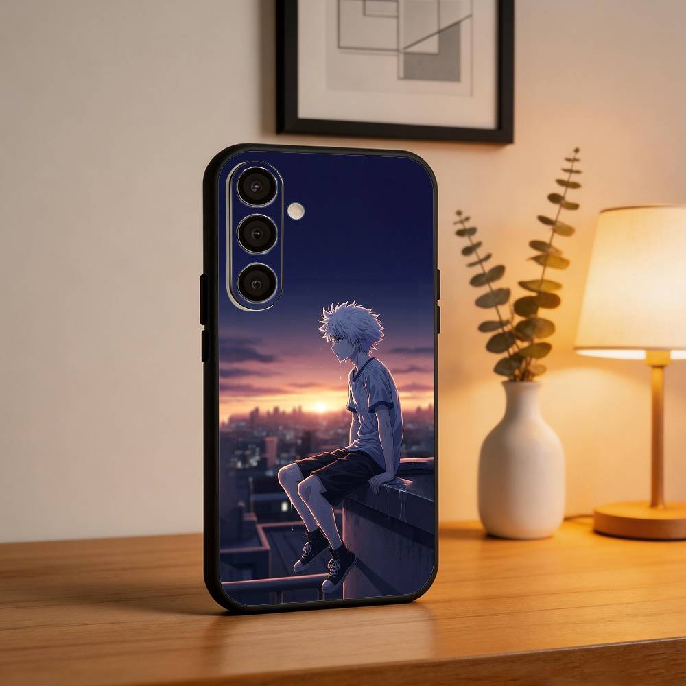 H-Hunter × Hunter K-Killua Phone Case For Samsung A73,72,71,53,52,51,22,91,80, Soft Black Cover