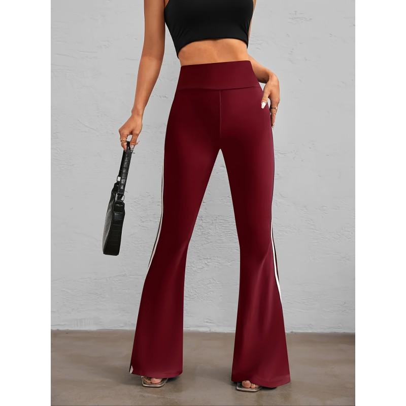 High Waisted Wide Leg Pants Women Slim Fit Flared Trousers Casual Daily Wear