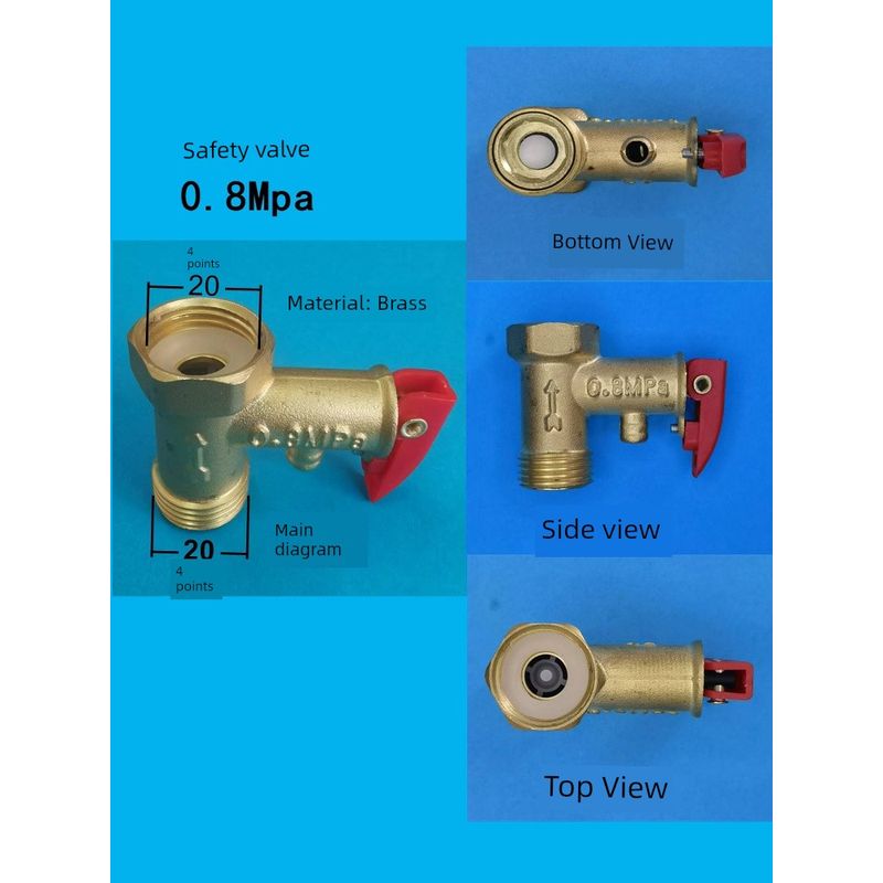 Water Heater Pressure Limiting Valve Relief Pressure Valve Decompression Inlet Pipe Valve New Product Promotion Outlet Drain Pipe Safety Valve
