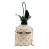 Nuova Borsa a Tracolla da Donna Personalizzata a Forma di Ananas Piccola Fresca per Ragazza Adolescente Singola Spalla Stile Straniero Intrecciata con Borchie e Catena Chiusura Borsa Rotonda