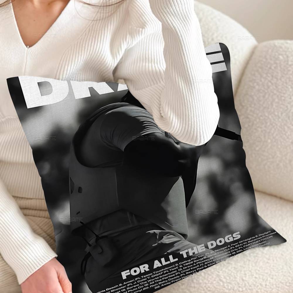 Drake For All The Dogs Pillow Anime Pillow Sofa Bed Head Pillow Cover Cushion Cover 45x45 Cm Fashion