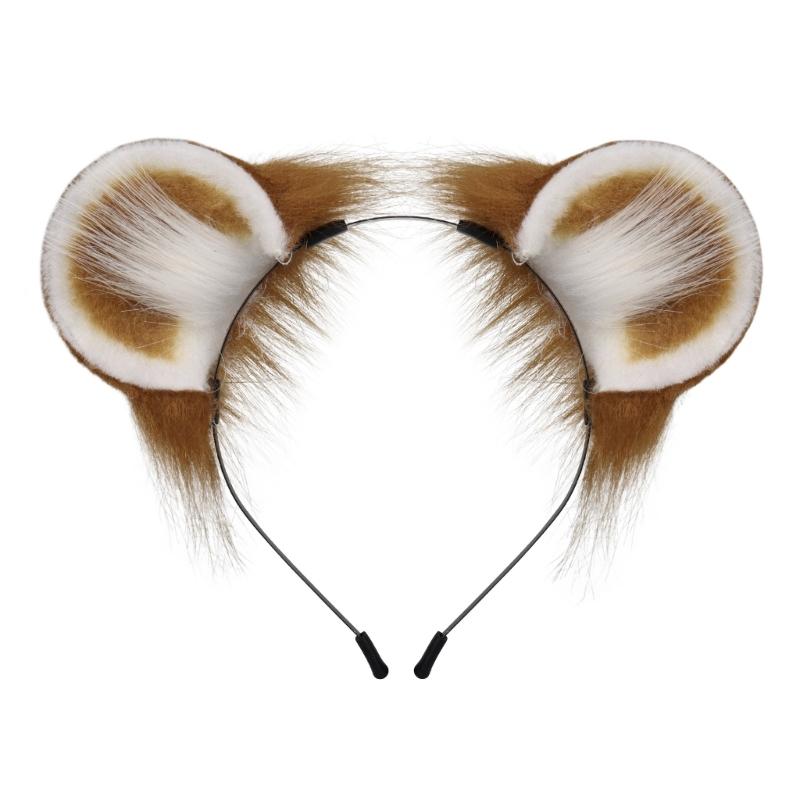Children's Plush Flying Mouse Ears Hairband Gentle On Skin Headwear Lightweight Headdress For Costume Parties