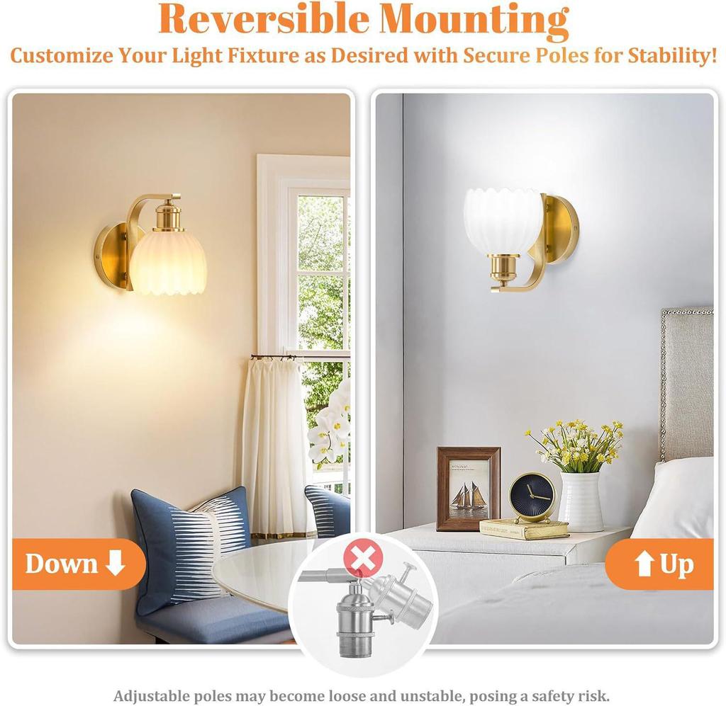 Tulpen Glas RGB Wandleuchte: Wiederaufladbares kabelloses Nachttisch- und Wohnzimmerlicht