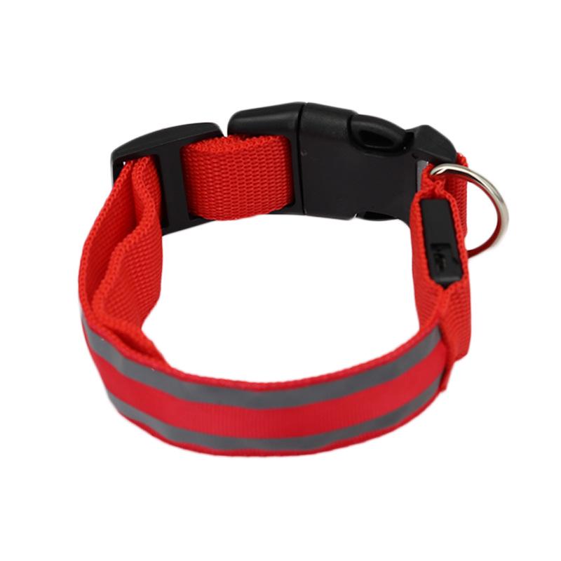 Rechargeable Luminous Reflective Dog Collar for Nighttime Walks