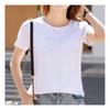 Navava Women S Plain LeTTering Embroidery Round Neck T ShirT nT1776