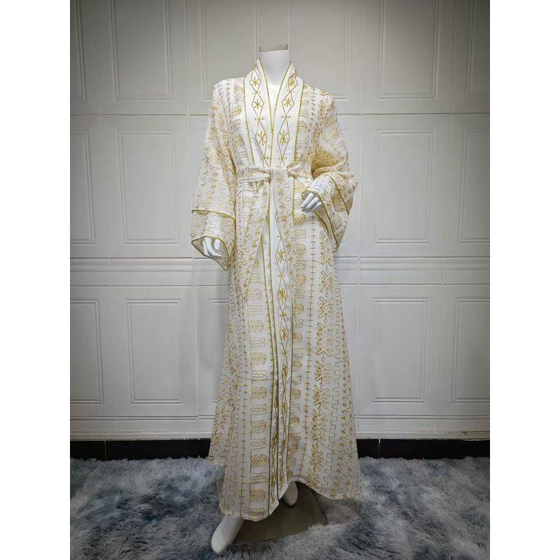 Middle East Robe Mesh Embroidery Dress Two-piece Set Embroidered Dress Two-Piece Set