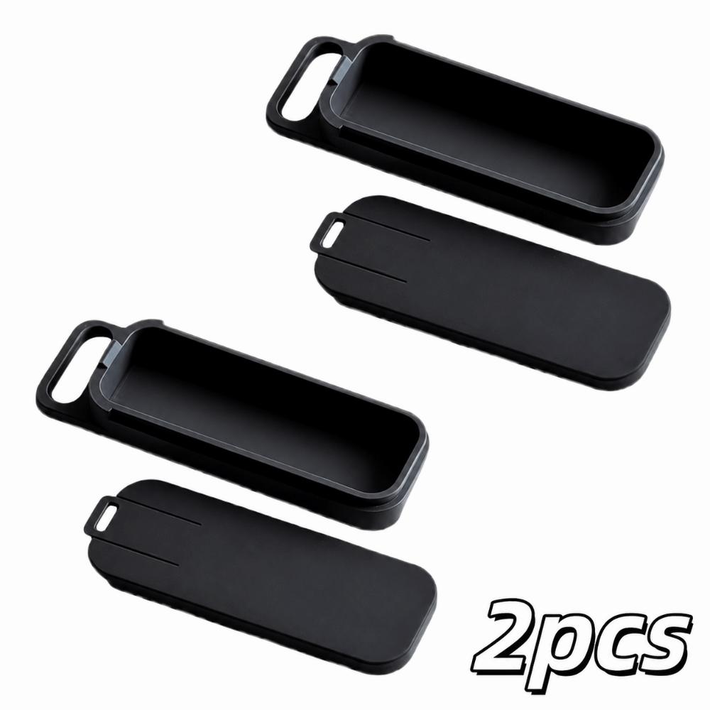 2pcs Portable Storage Case Small Storage Box Sliding Lid Small Item Container Home Organization