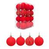24Pcs Sparkling Velvety Christmas Ball Decorations Shatterproof Decorative Baubles Ornament for Christmas Tree Mantels