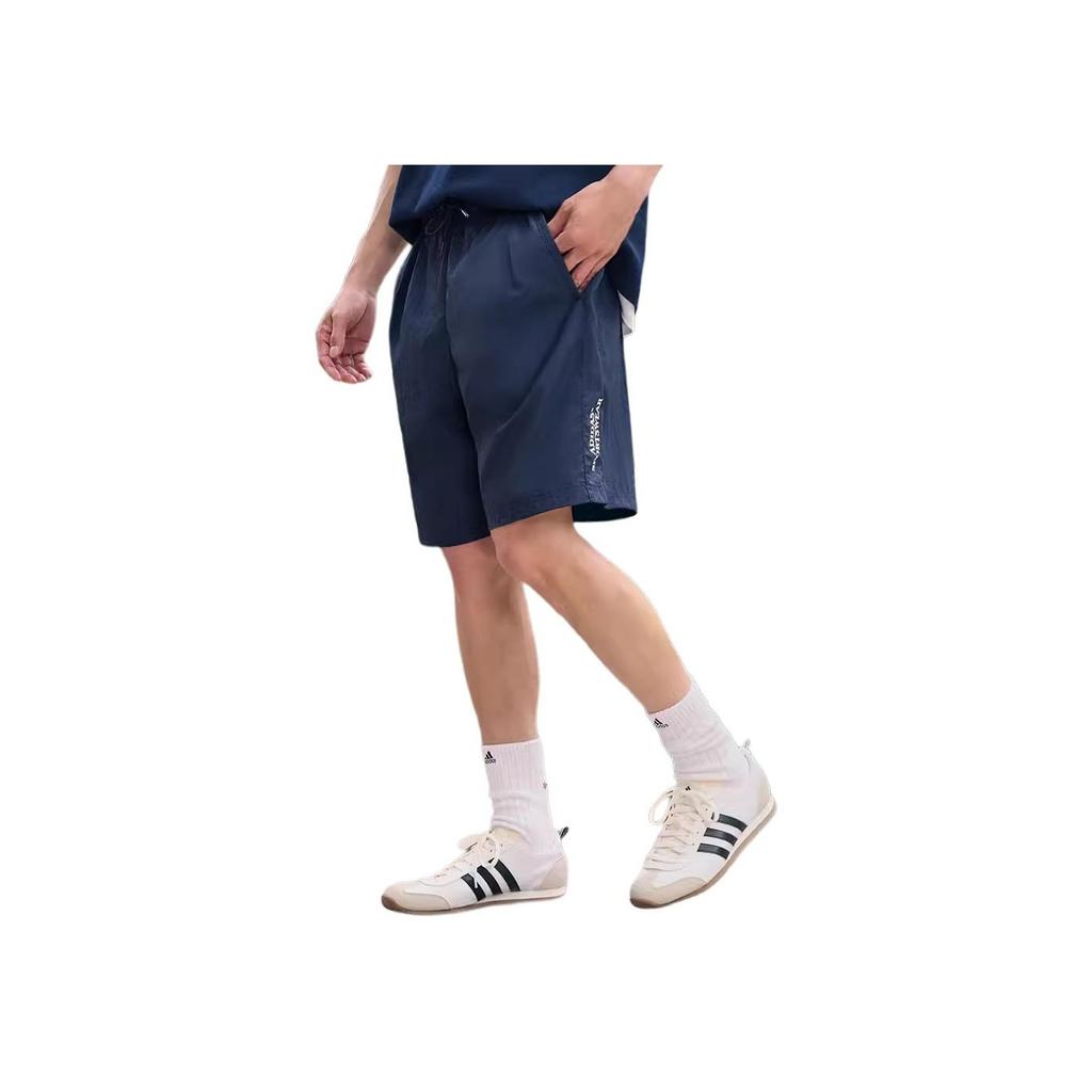 Adidas Sport Drawstring Elastic Waist Casual Shorts Men Bottoms Navy-Blue JC8213