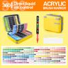 360 Color Professional Artist Marker Luggage Set - Soft-tip Drawing Straight Line Liquid Acrylic Markers DIY Graffiti Art Painti