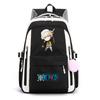 One Piece Anime Super Novice Luffy Printed Canvas School Backpack Teens High Capacity Travel Bag
