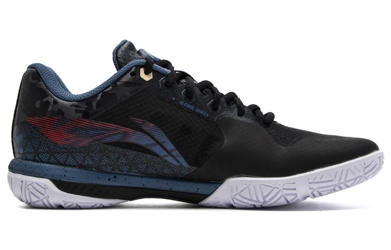 Li Ning Shadow Speed Pro Rubber Slip Resistant Low top Badminton Shoes Unisex Black AYAT013-4