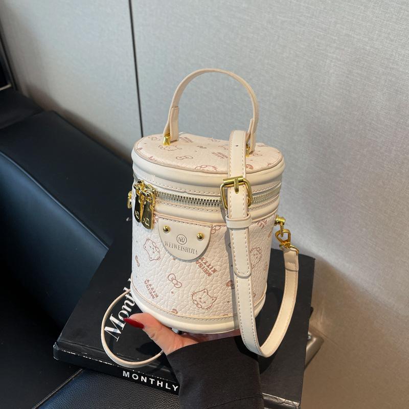 

Высококлассная нишевая сумка женская осень и зима новая модная на плечо сумка-мессенджер женская портативная мини-сумка-ведро бежевый