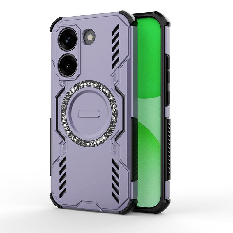 KEYSION Hollow Heat Dissipation Case for Xiaomi POCO X8 Pro Max TPU+PC Magnetic Cooling Shockproof Phone Cover for POCO X8 Pro