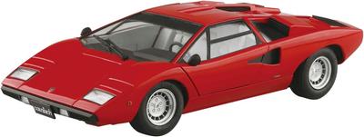 Aoshima Bunka Kyozai Der Supersportwagen 1 Lamborghini Countach LP400 Plastik Plastikmodell (AOSHIMA) Nein. 1/24 '74 Vorgefärbt