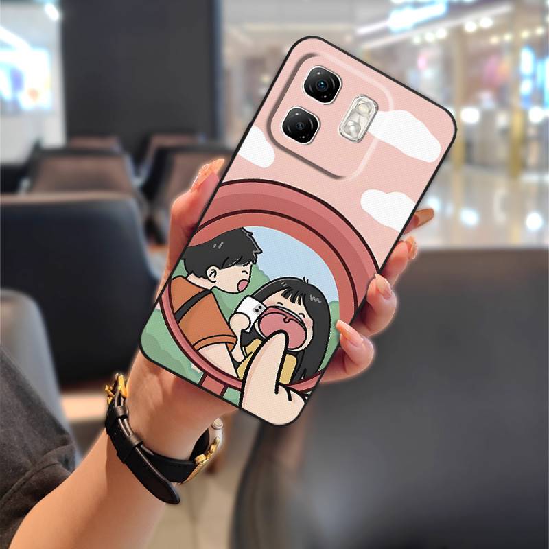Dirt-resistant Couple Phone Case For infinix Hot50i/Smart9/X6531/X6532 Fashion Design Cute TPU Graffiti Back Cover