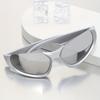 New Fashion Sunglasses Millennium Spice Girls Cyberpunk Future Technology Sense Half Frame Sunglasses Men's and Women's Sunscreen