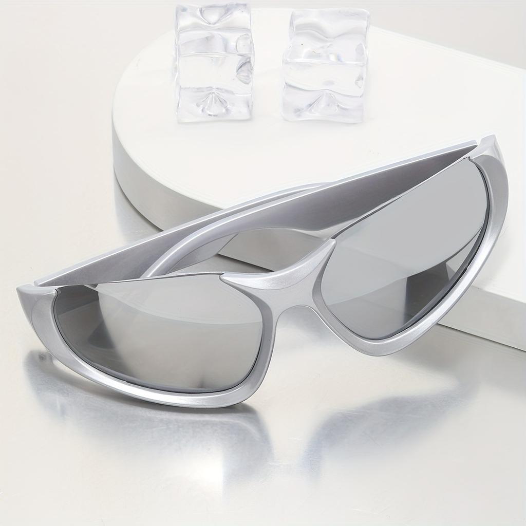 New Fashion Sunglasses Millennium Spice Girls Cyberpunk Future Technology Sense Half Frame Sunglasses Men's and Women's Sunscreen
