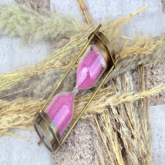 17,78 cm Messing Sanduhr, Sanduhr mit Magnetkompass an beiden Enden, Bestens geeignet als Muttertagsgeschenk, Weihnachtsgeschenk