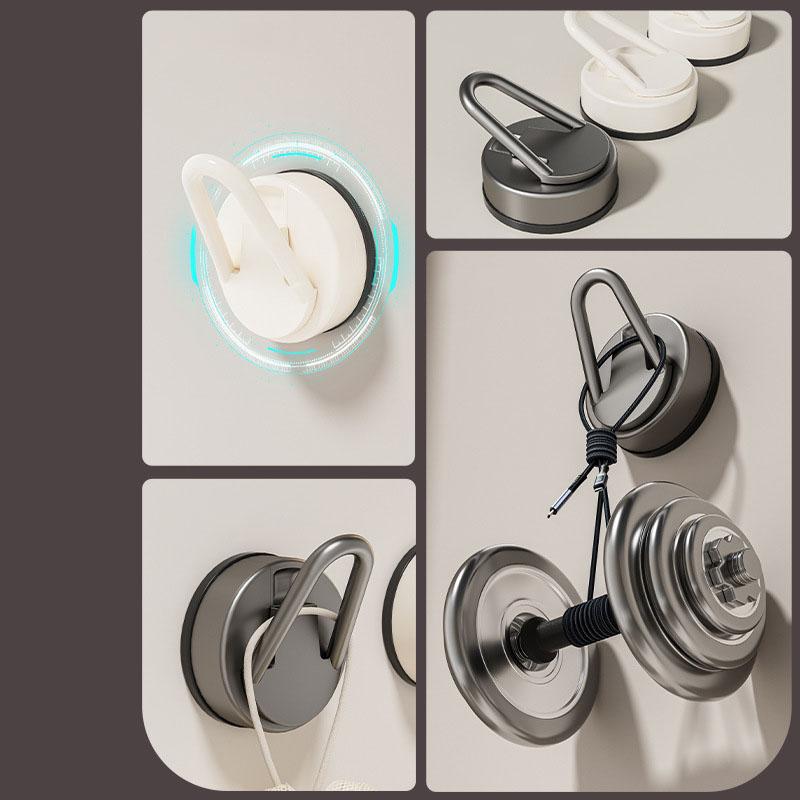 Suction Cup Hook Reusable Easy To Install Sturdy Vacuum Plastic Bracket Seamless Suction Cup Hook Suspension Detachable Bathroom