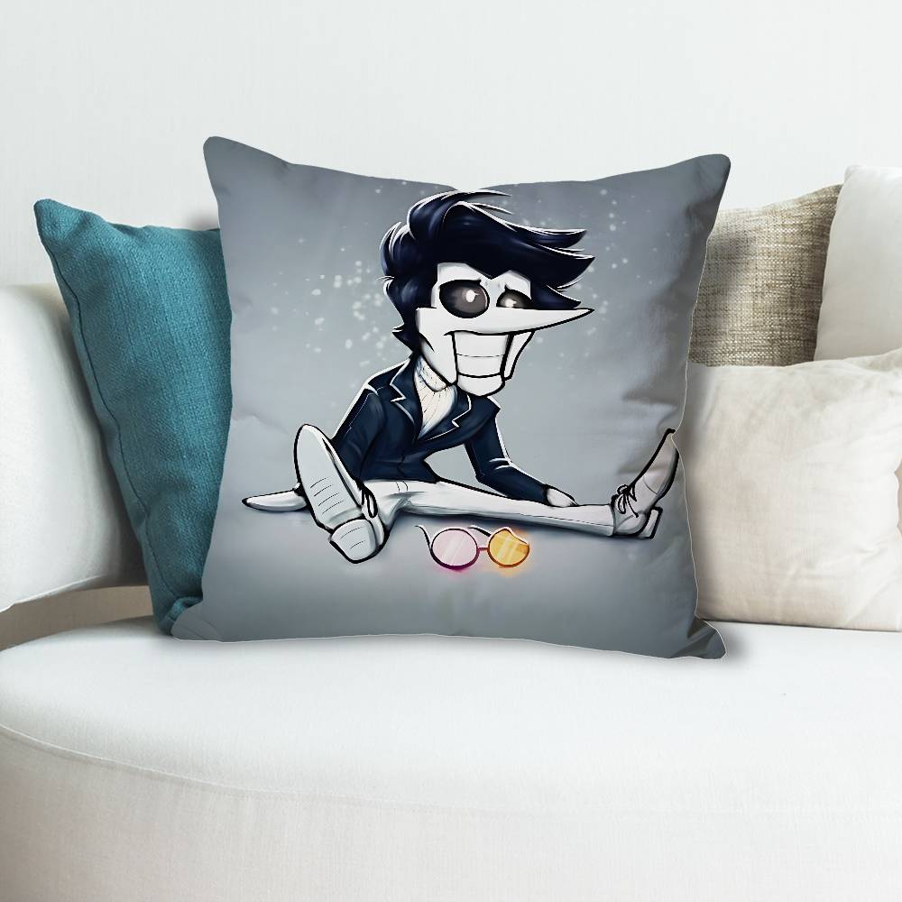 

DDeltarunes Spamton Game Pillow Cases for Bedroom Living Room Sofa Home Decor Polyester Cushion Cover with Zipper 30x30 cm