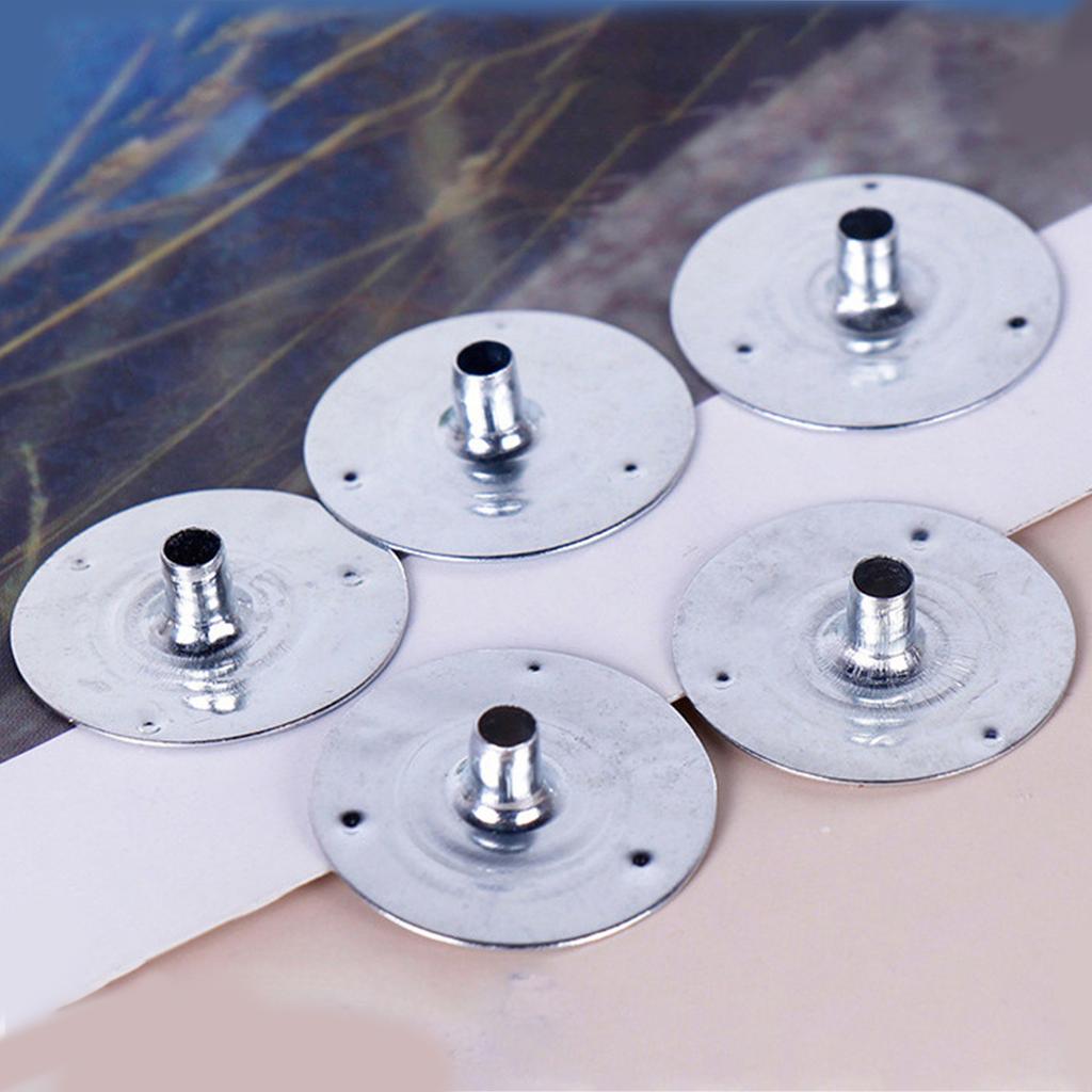 Pack of 100 Metal Candle Wick Sustainers Tabs for Handmade Candle Projects Tealight Wick Holders Clip DIY Accessories
