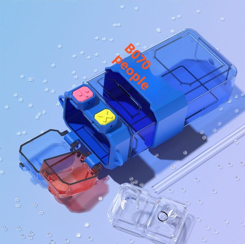 Water Bottle Childrens Water Cup Boys Portable Double Drink with Lid Straw Cup Student Water Bottle Plastic Cup Girls Gift Cup