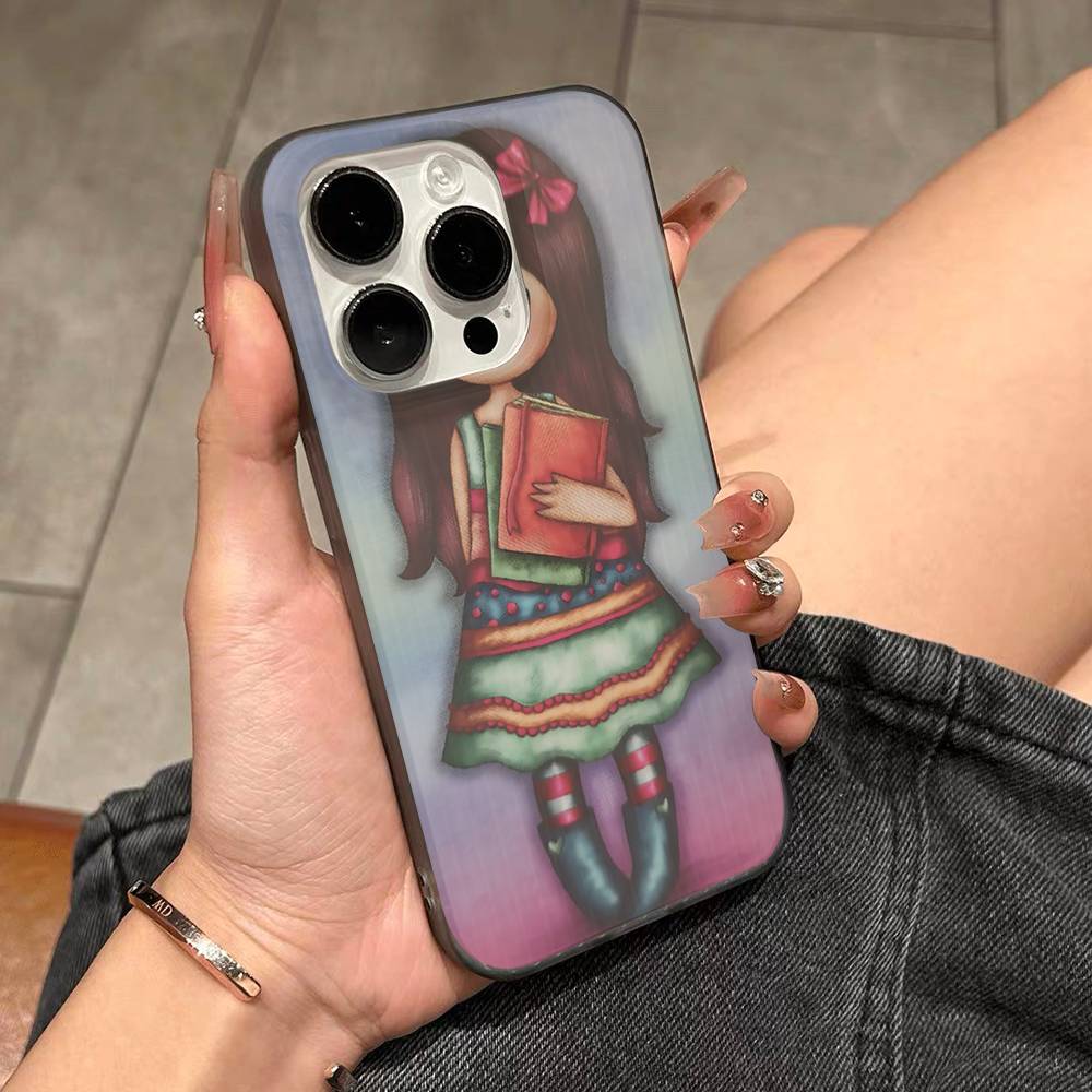Japan Santoro G-Gorjuss Phone Case For IPhone 17 16 15 14 13 12 11 Corrugated Frosted Soft Cover Anti-Slip