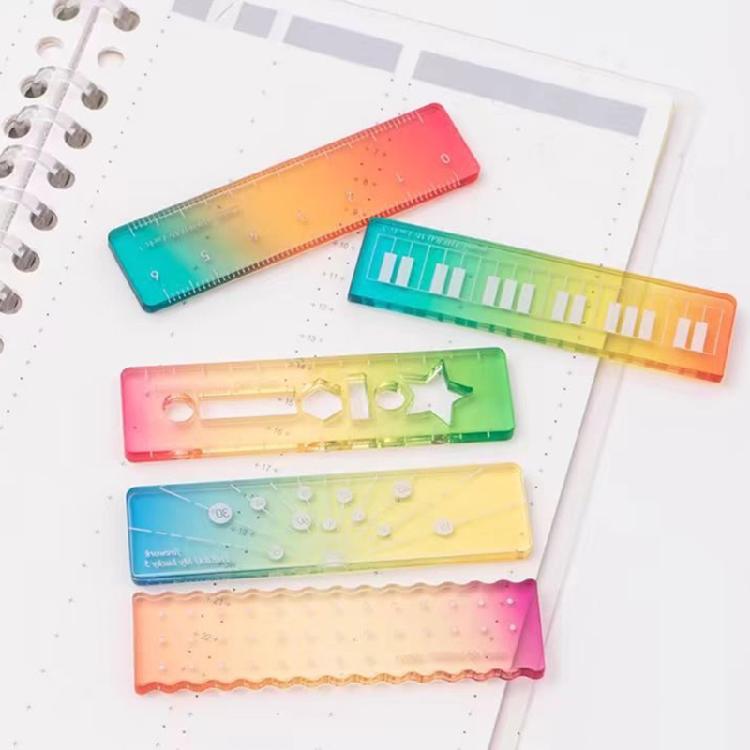 Multipurpose Drawing Ruler Light Weight Plastic Pocket Scale Tool Student Essential For Geometry And Craft Projects
