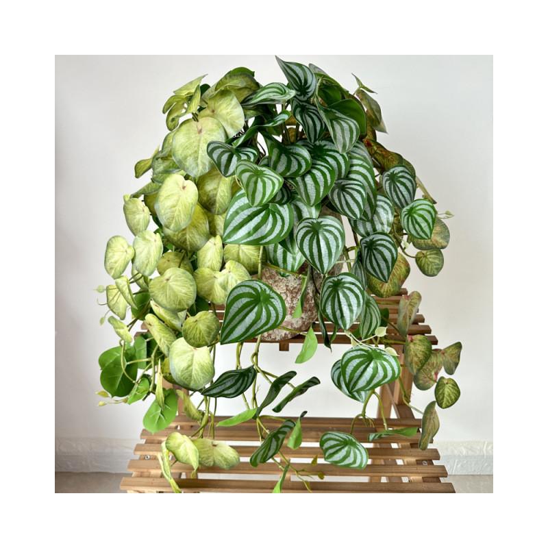 Leaf Watermelon Realistic Plastic Plants For Indoor Outdoor Decoration Gift