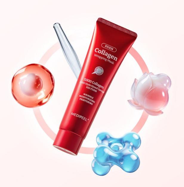 MEDI-PEEL Collagen Aqua Glow Wrapping Mask Pack 100ml – Deep Hydration & Glow Care