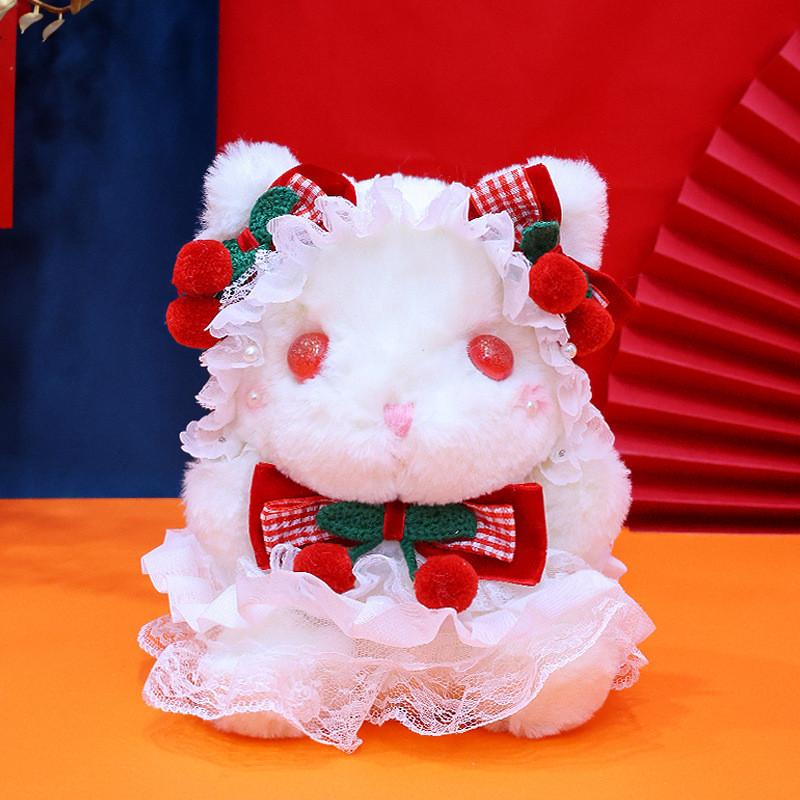 Adorable Lolita Bunny Plush Toy Soft Short Fur Doll Perfect For Girls Birthday Gift