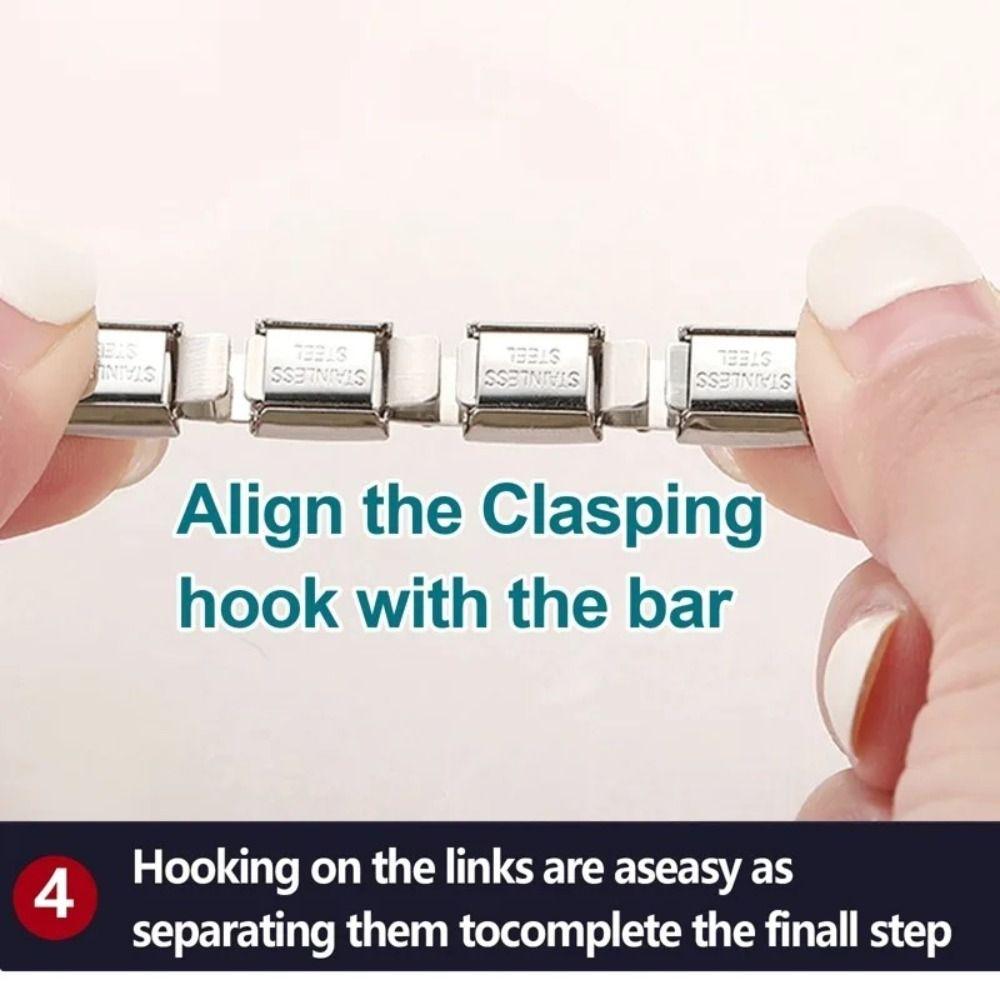 Stainless Steel Charm Bracelet Link Flower Jewelry Fashion Module Bracelet Accessories  Women's