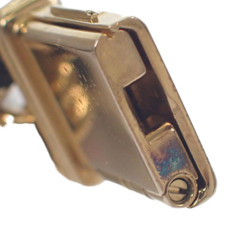 Chanel H0001 S Uhren Vergoldet/Leder Damen schwarzes Zifferblatt