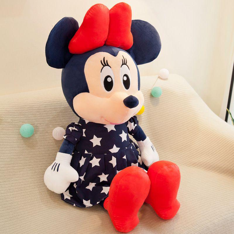 Large Lovely Mickey Mouse Minnie Plush Toys Soft Stuffed Dolls For Kids' Comfort