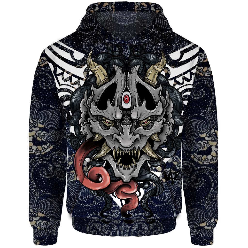 Scary Skeleton Demon 3D Printed Men's Hoodie Fashion Casual Hip Hop Style Oversized Sports Four Seasons Neutral Sweatshirt