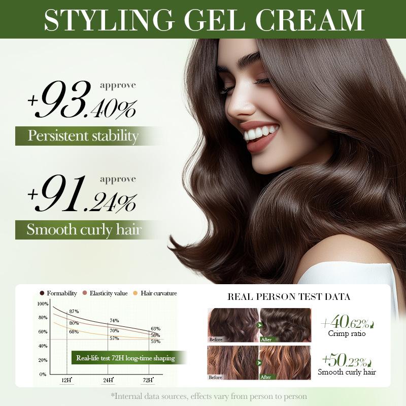 Olive Oil Styling Gel Cream 150ml Long-lasting Styling Fluffy Hair Wax Skin Care Products