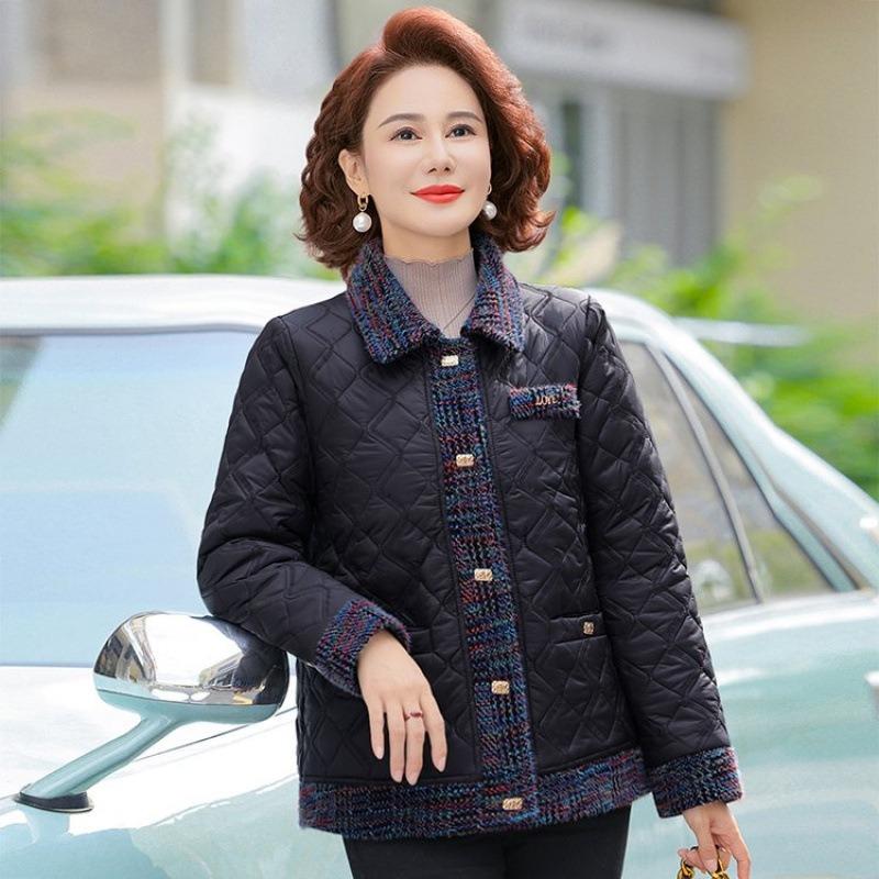 

Winter padded jacket jacket fleece thickened padded jacket women s clothing autumn and winter new padded clothing 1XL [recommended 80-50kg]