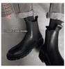 2025 New Thicken Winter Knight Boots Men Knee High Long Square Heel Boots Retro Thick Men Motorcycle Boots Black White