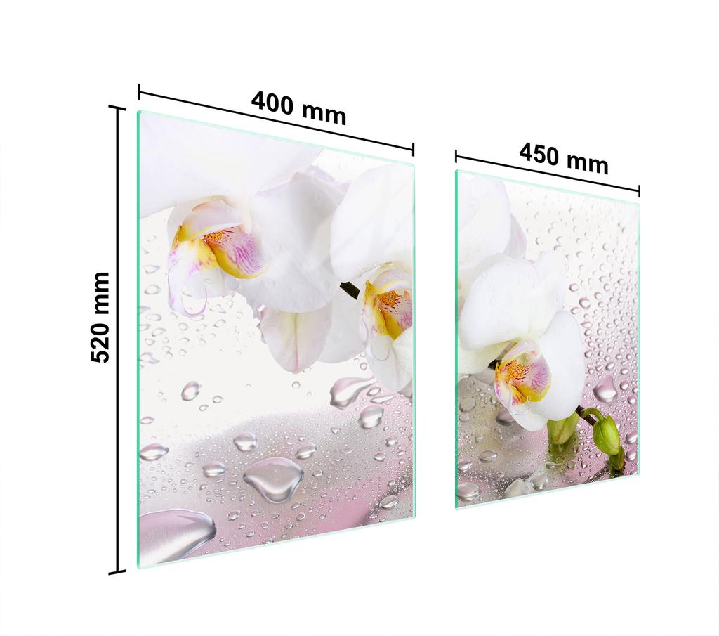 SZKLANA PŁYTA OCHRONNA NA KUCHENKĘ 85x52 ORCHIDEA